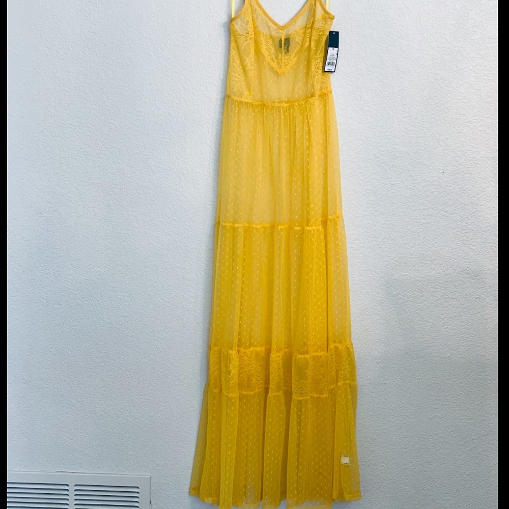 Wild Fable-Lace ankle length pull over dress. Gold-Yellow. Size XS